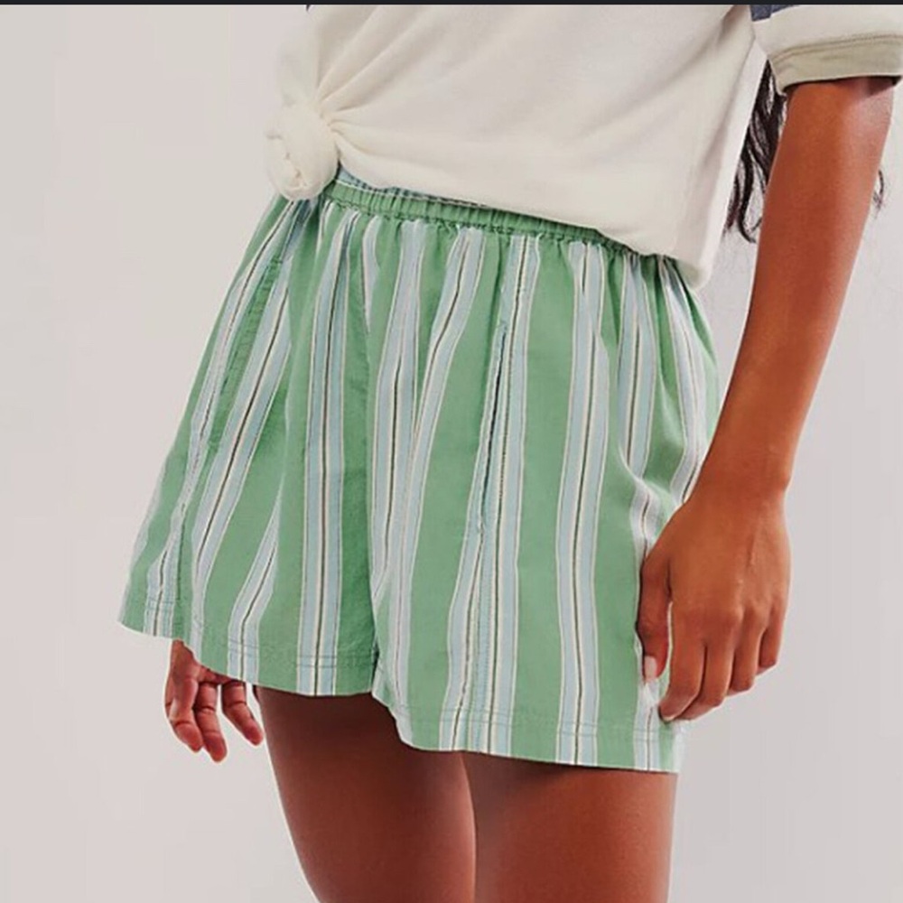 NWT Green Striped Women's Shorts
